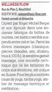 Wellness-Flow dans l'Hebdo
